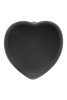  7 Inch Silicone Dildo Heart Base Black 