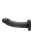  7 Inch Silicone Dildo Heart Base Black 