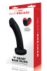  7 Inch Silicone Dildo Heart Base Black 