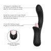 Vibrator Licking Lorra, 10 Moduri Stimulatoare, Silicon, USB, Negru, 22.6 cm
