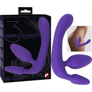  Triple Teaser Vibrating Strapless StrapOn