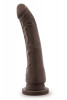 DR. SKIN PLUS 9 INCH POSABLE DILDO CHOCOLATE