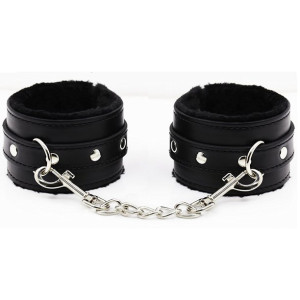 LEATHER HANDCUFFS FOR BAR