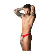 Open Ring Thong with Cobalt Cockring Red