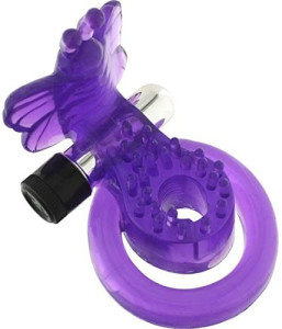 Butterfly Purple Cock & Ball Harness Ring