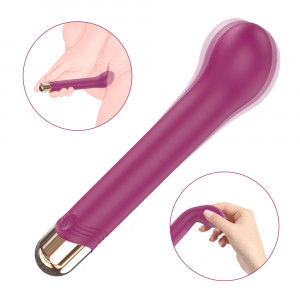 Vibrator Punctul G Minsk, 9 Moduri Vibratii, Silicon, USB, Rosu, 17.7 cm, Mokko Toys 