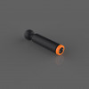 Mini Wand Mercury, 7 Vibration Modes, Silicone, USB, Black/Orange, 12.6 cm, Guilty Toys