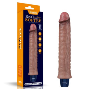  Greater [9.5] [9.5] [9.5] [9.5] 9.5" REAL SOFTEE Rechargeable Silicone Vibrating Dildo