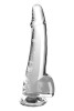  10 Inch Cock With Balls Clear 