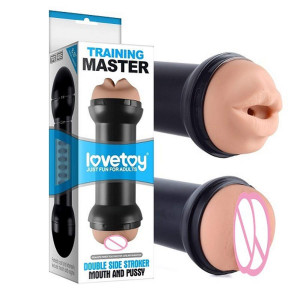 Sex Product Training Master Double Side Stroker-Mouth and Pussy