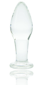 Small Anal Glass Plug No. 1, Premium Glass, Transparent, 10 cm, Guilty Toys