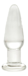 Large Dop Anal Glass Plug No. 3, Premium Glass, Transparent, 11.5 cm, Guilty Toys, 