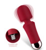 Mini Charming Wand Vibrator 10 Vibration Modes Silicone USB Red 12.5 cm Passion Labs