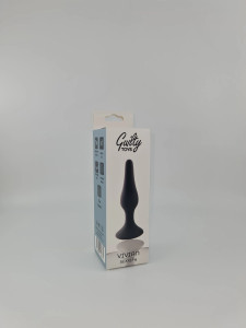 Anal Plug Vivian Small, Silicone, Black, 10.5 cm, Guilty Toys, Sexxify
