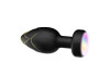 Anal Plug Led Light Vibrating Plug, Remote Control, 10 Vibration Modes, Silicone, USB, Black, 9 cm, Passion Labs