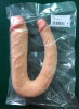 Dildo Dublu Realist Tommy, PVC, Natural, 21.5 cm