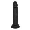 Realistic Dildo Leon with Suction Cup, Liquid Silicone, Black, 16.8 cm, Guilty Toys