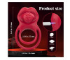 Sexy Tongue Double Penis Ring, 10 Vibration Modes, Silicone
