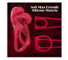 Sexy Tongue Double Penis Ring, 10 Vibration Modes, Silicone