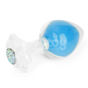 Gemoria Anal Plug Glow in the Dark, Silicone, Blue, 11.3 cm