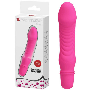 Pretty Love Stev Vibrator, 10 Vibration Modes, Silicone, Pink, 13.5 cm
