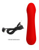 Vibrator Punctul G Cetus, 12 Moduri Vibratii, Sillicon, USB, Rosu, 15 cm