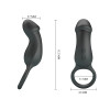 Inel de Penis Trae Vibrating Egg Bullet, 7 Moduri Vibratii, Silicon, USB, Negru