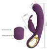 Vibrator Iepuras Liam, 12 Moduri Vibratii, Bluetooth Control, Silicon, USB, Mov, 21 cm