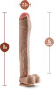  Realistic 13 Inch Long 2.5 Inch Thick Dildo with Suction Cup Base & Balls Realistic Dildo Soft Real Feel Female Sex Toy Horse Dildo Size 