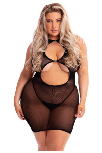 FOLLOW ME MINI DRESS BLACK, PLUS SIZE