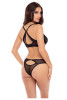  New In Town 2 Pc Bra Set Black