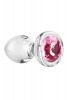 A&E PINK GEM GLASS PLUG MEDIUM