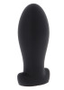 Heavy Anal Stretcher Anal Plug, Liquid Silicone, Black 14 cm