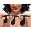 Dark Droplets 3 Piece Curved Anal Trainer Set Black