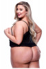 BACI PEEKABOO CRISS-CROSS TEDDY BLACK, QUEEN