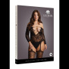 Criss Cross Neck Suspender Bodystocking - Plus Size