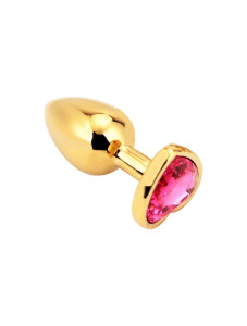 Heart shape Anal Plug small gold - rosy