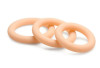 Discrete Silicone Cock Ring Set - 3 Pieces - Light
