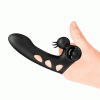 Finger Vibrator Orlando Honey Finger 10 Modes Vibration Black Silicon