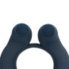 Vibrating Cockring with Clitoris Stimulation - Indigo Blue