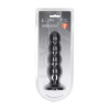 Quad Rattle Liquid Silicone Anal Plug - XL - Black