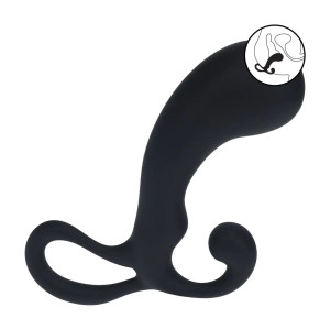 Bulb with Loop Silicone Prostate Massager - S - Black