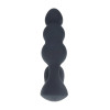 Dual Motor Remote Control Beaded Vibrating Liquid Silicone Prostate Stimulator - Black