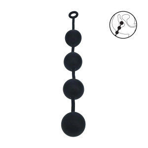 Silicone Round Anal Balls - XXL - 60mm - Black