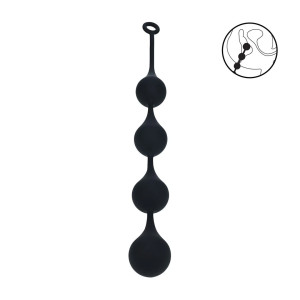 Silicone Waterdrop Anal Balls - XXL - 60mm - Black