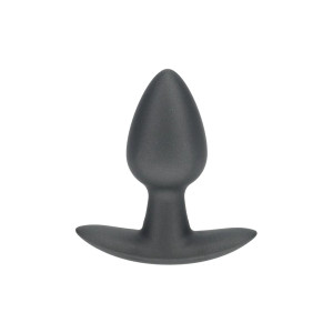Smooth Silicone Anal Plug - Small - 2.6" / 6,5 cm - Gunmetal