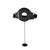 Open Mouth Gag with Plug Stopper - Black1
