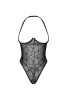 Obsessive Olianna Black Teddy with Open Details, Adjustable Straps