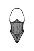 Obsessive Olianna Black Teddy with Open Details, Adjustable Straps