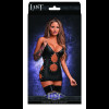 Selene - Sexy Faux Leather Mini Dress with Side Openings 